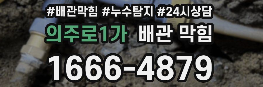 의주로1가 배관 막힘