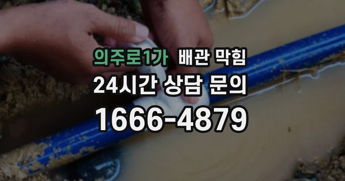 의주로1가 배관 막힘