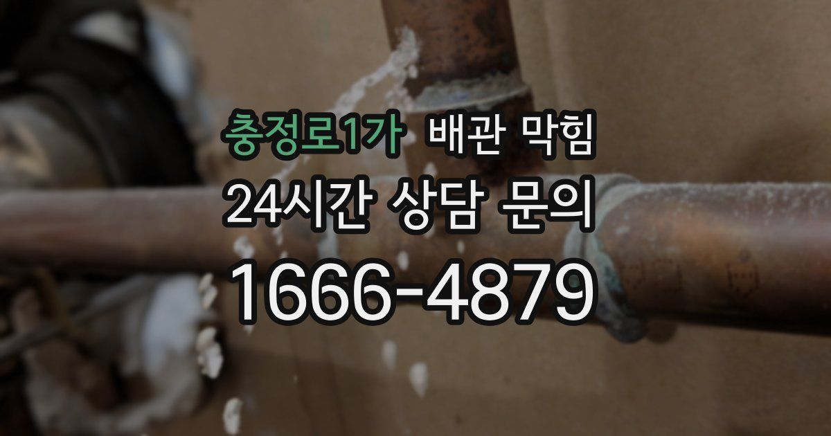 충정로1가 배관 막힘