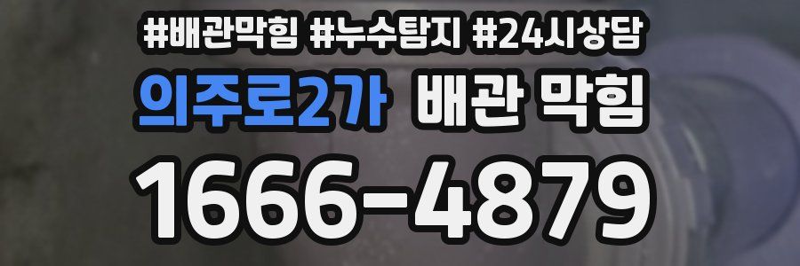 의주로2가 배관 막힘