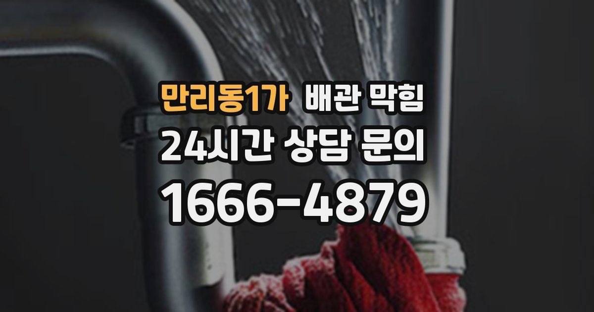 만리동1가 배관 막힘