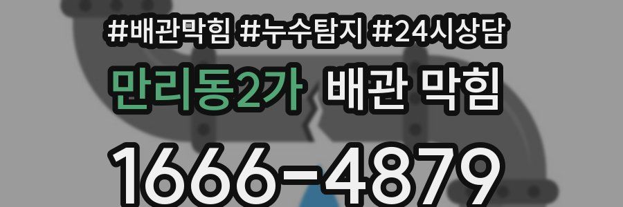만리동2가 배관 막힘