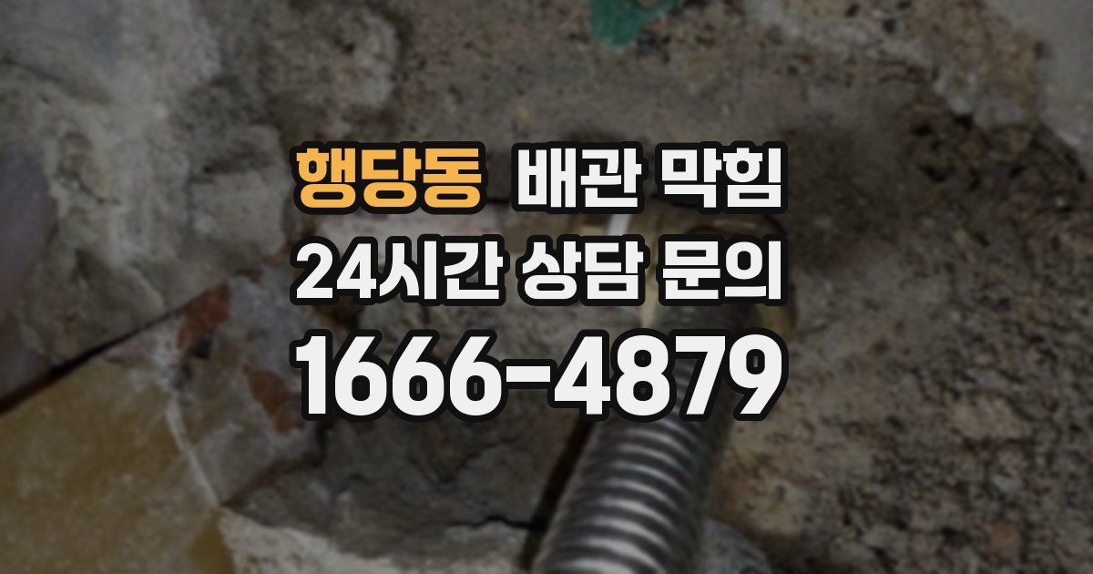 행당동 배관 막힘