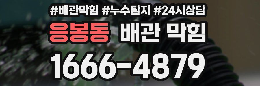 응봉동 배관 막힘