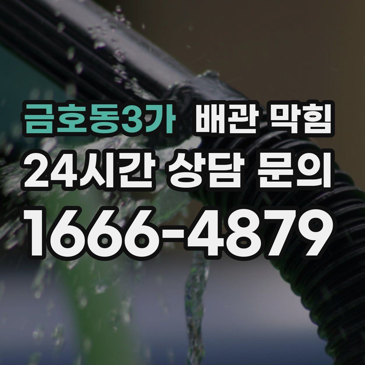 금호동3가 배관 막힘 머리카락이 배관을 막는 과정