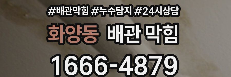 화양동 배관 막힘