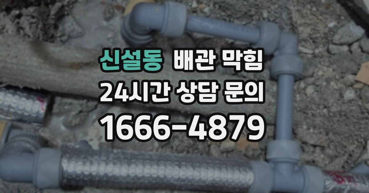 신설동 배관 막힘