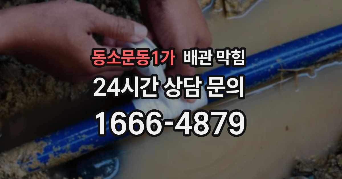 동소문동1가 배관 막힘