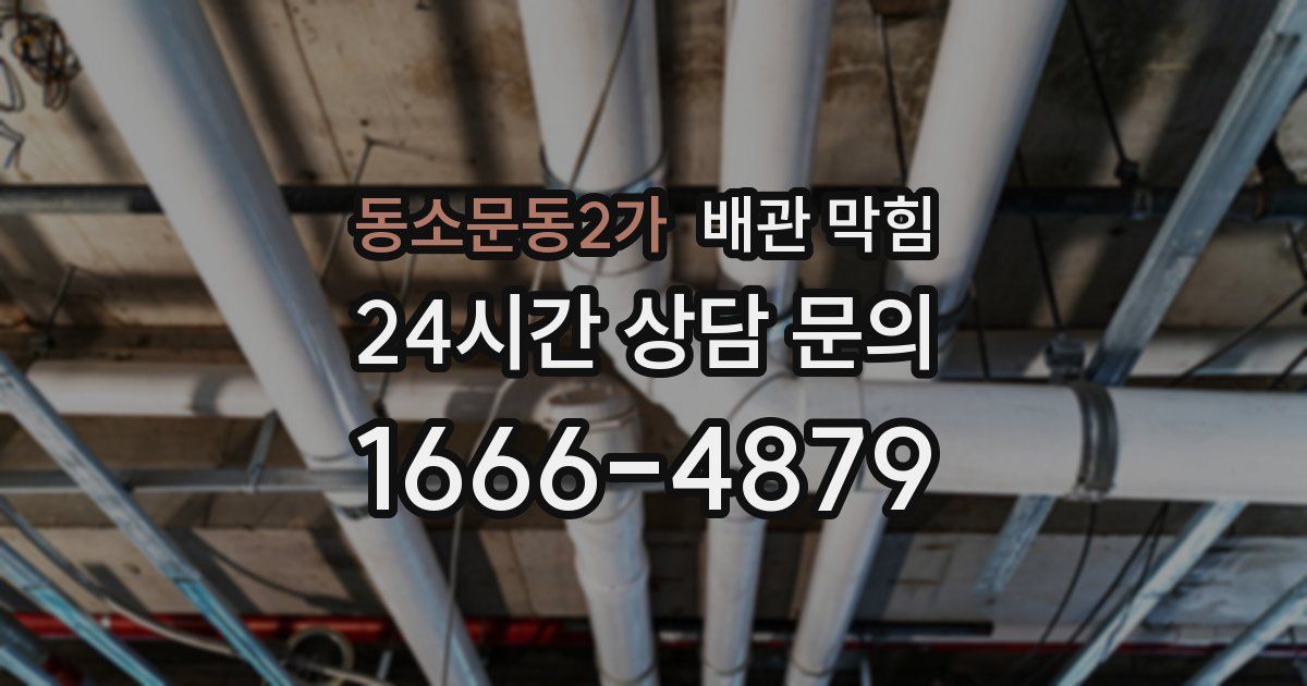 동소문동2가 배관 막힘