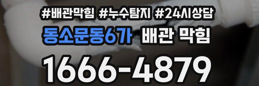 동소문동6가 배관 막힘