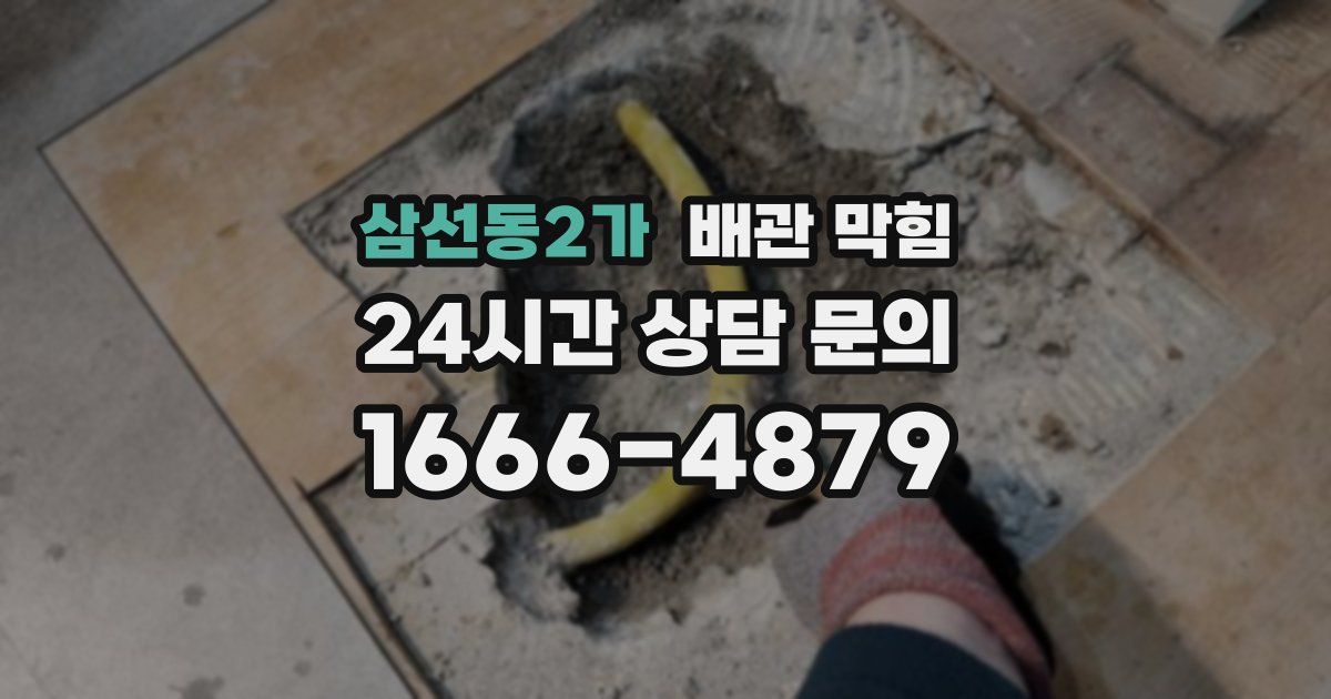삼선동2가 배관 막힘