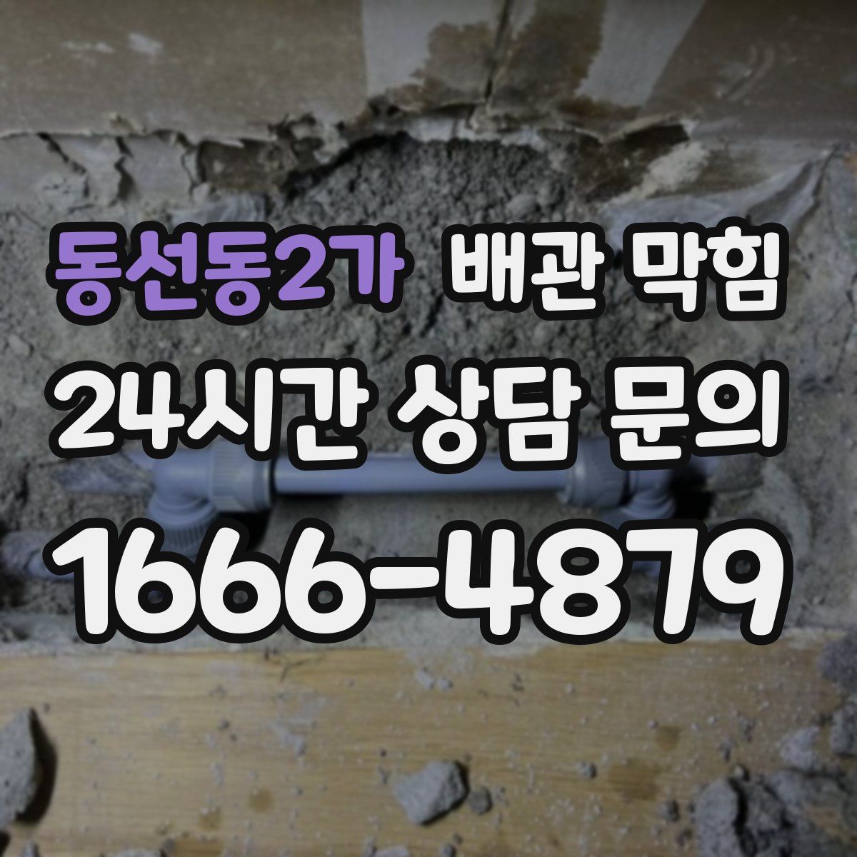 동선동2가 배관 막힘