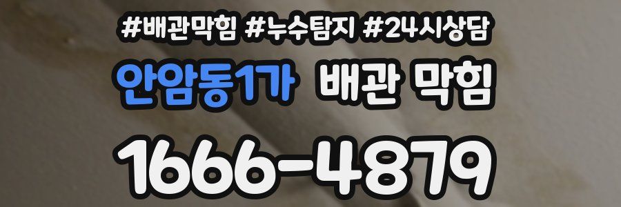 안암동1가 배관 막힘