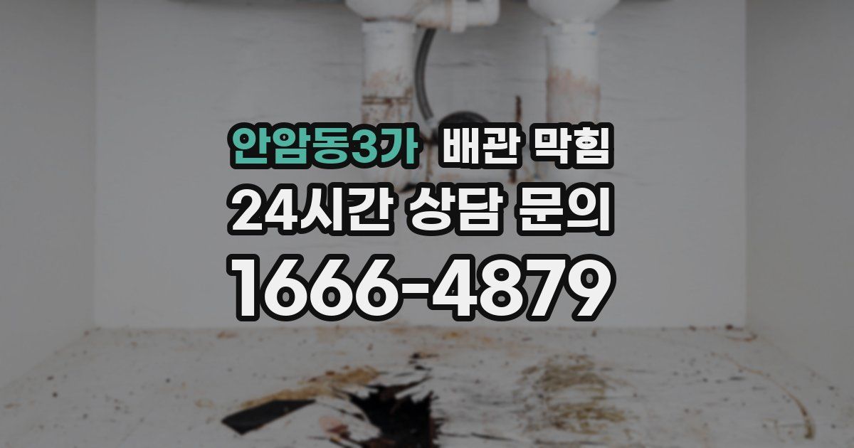 안암동3가 배관 막힘