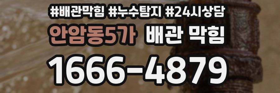 안암동5가 배관 막힘