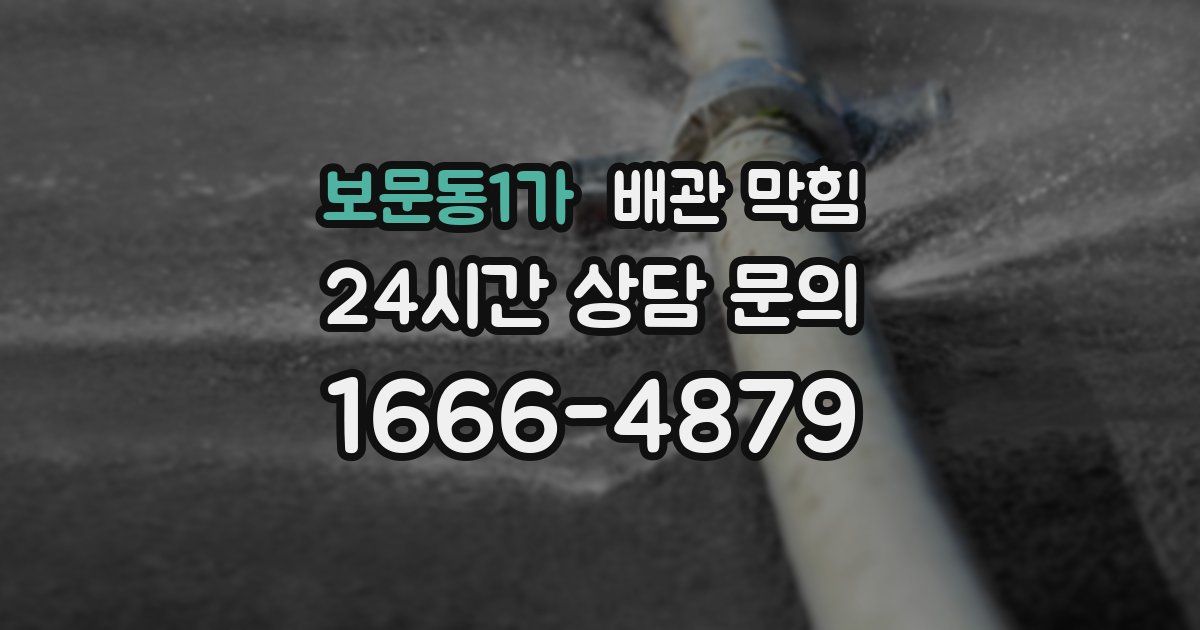 보문동1가 배관 막힘
