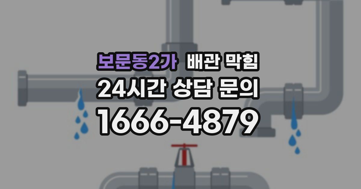 보문동2가 배관 막힘