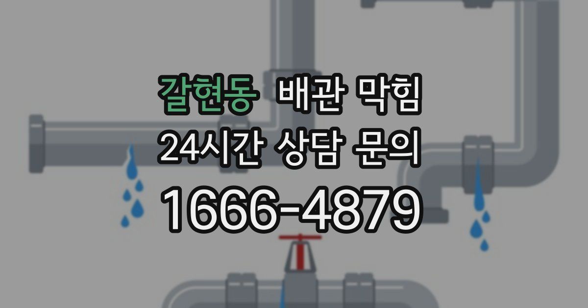 갈현동 배관 막힘