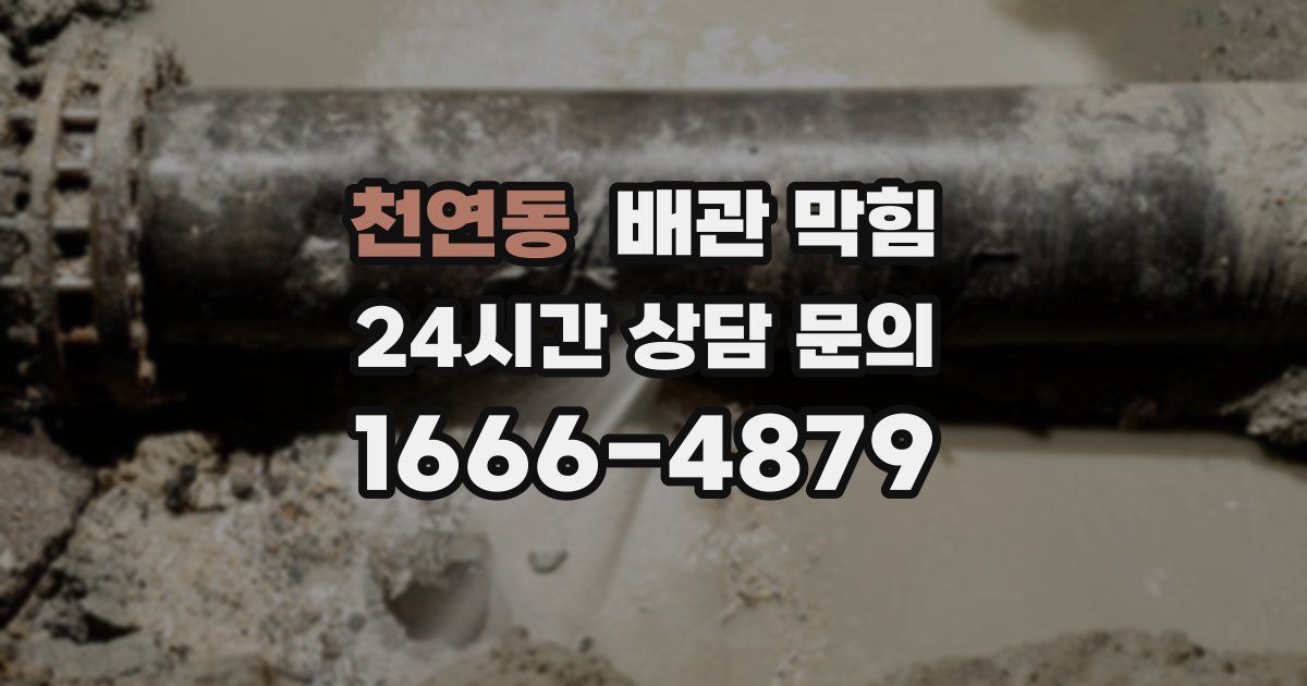 천연동 배관 막힘
