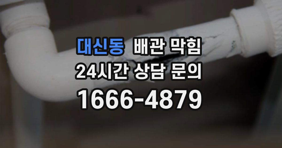 대신동 배관 막힘