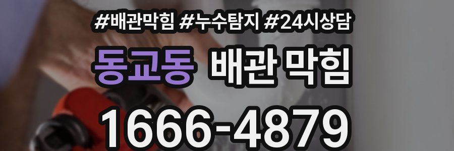 동교동 배관 막힘