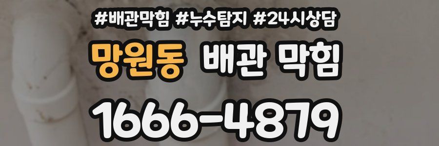 망원동 배관 막힘