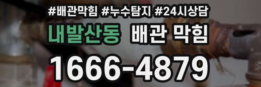 내발산동 배관 막힘