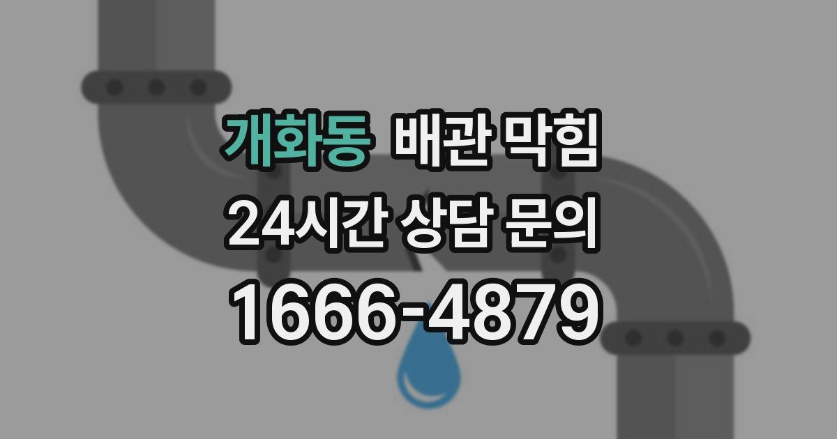 개화동 배관 막힘