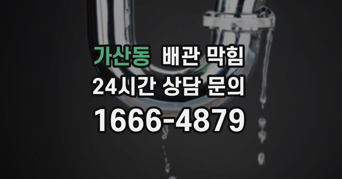 가산동 배관 막힘