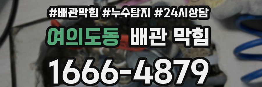 여의도동 배관 막힘