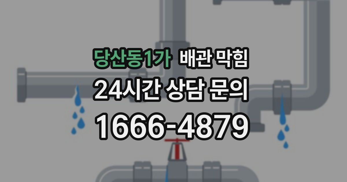 당산동1가 배관 막힘