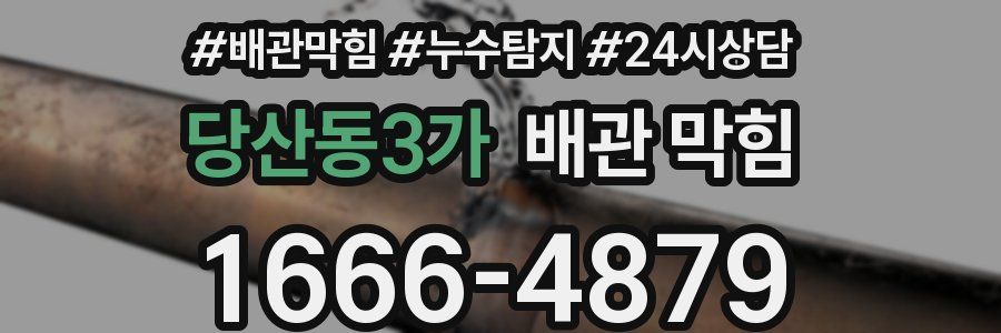 당산동3가 배관 막힘