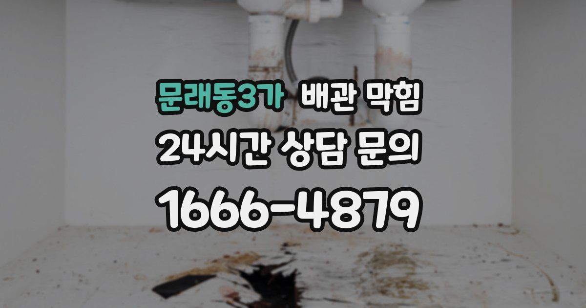 문래동3가 배관 막힘