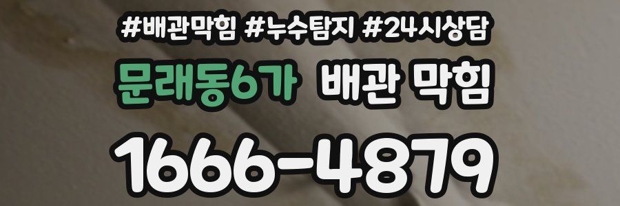 문래동6가 배관 막힘