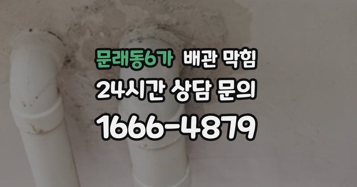 문래동6가 배관 막힘