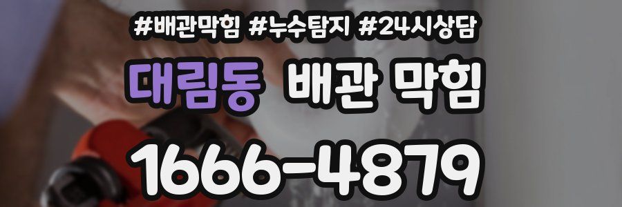 대림동 배관 막힘