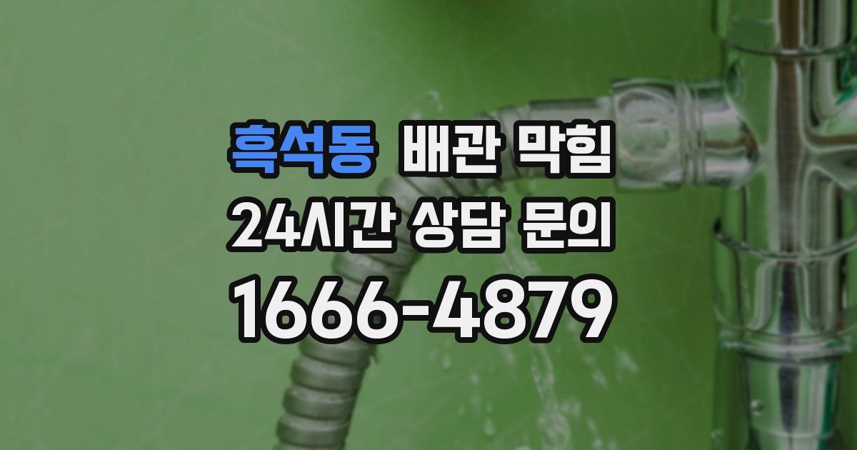 흑석동 배관 막힘