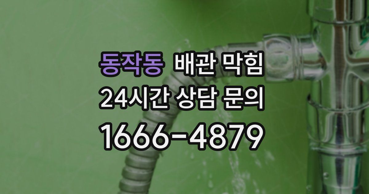 동작동 배관 막힘