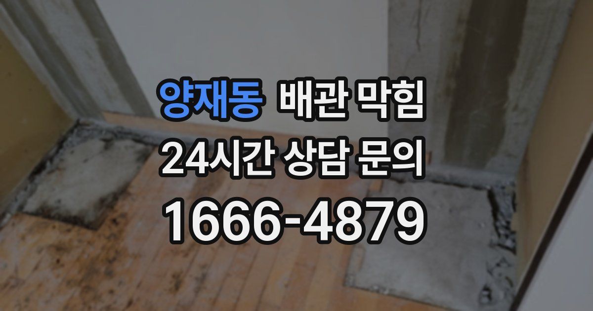 양재동 배관 막힘