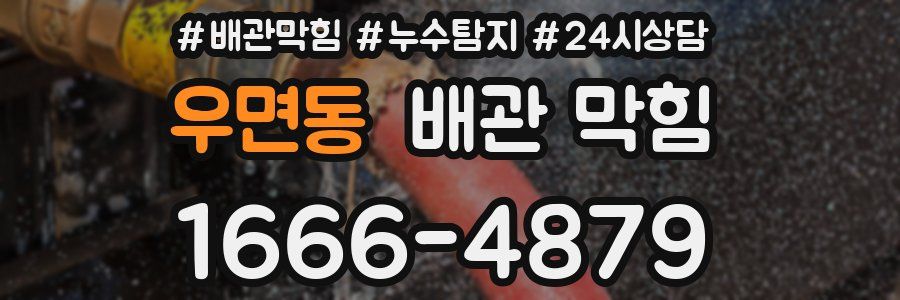 우면동 배관 막힘