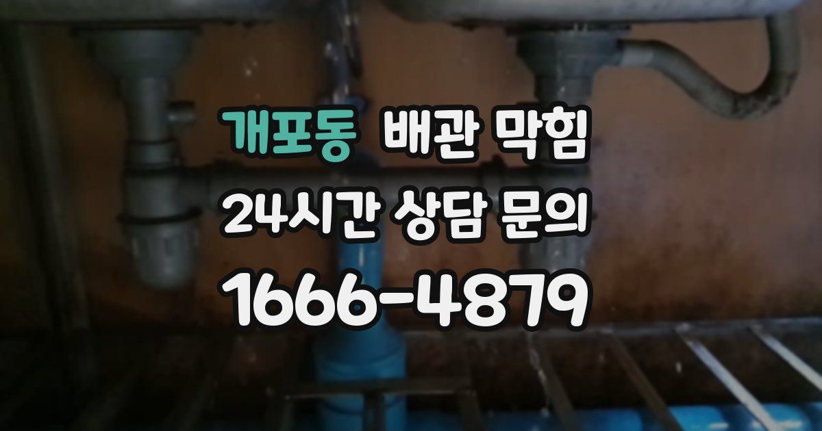 개포동 배관 막힘