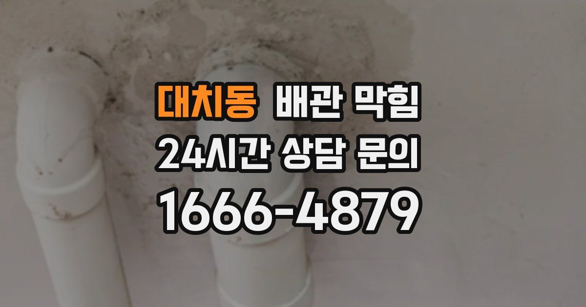 대치동 배관 막힘