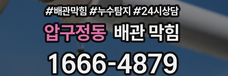 압구정동 배관 막힘