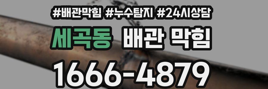 세곡동 배관 막힘