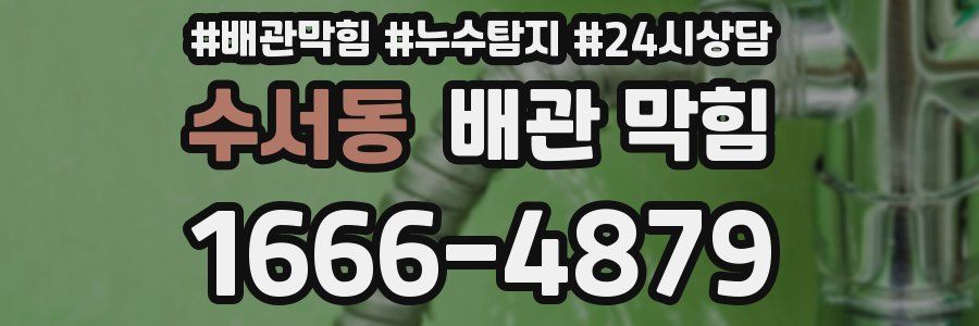 수서동 배관 막힘