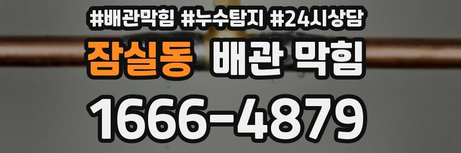 잠실동 배관 막힘