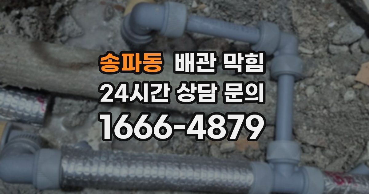 송파동 배관 막힘
