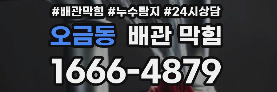 오금동 배관 막힘