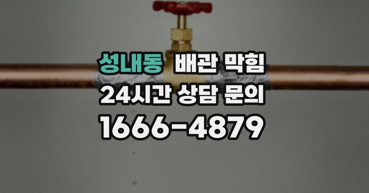 성내동 배관 막힘