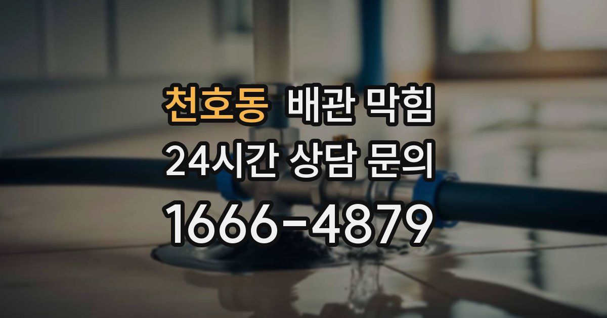 천호동 배관 막힘